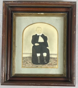 E.J. Holder Vintage Folk Art Of A Young Boy