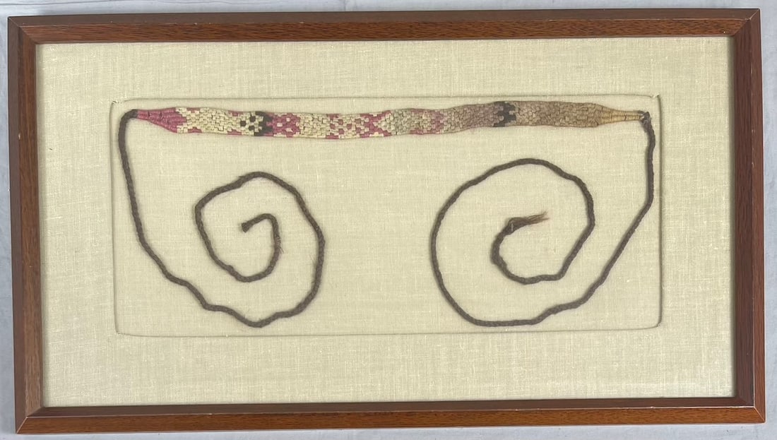 Framed Pre-Columbian Head Band Textile (1 of 11)