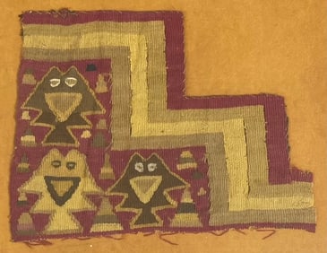Framed Textile Fragment Chimu 1200-1400 AD