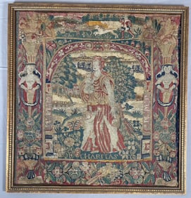Embroidered Framed Tapestry