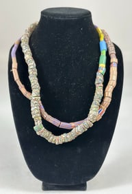 African Trade Bead Necklaces (2)
