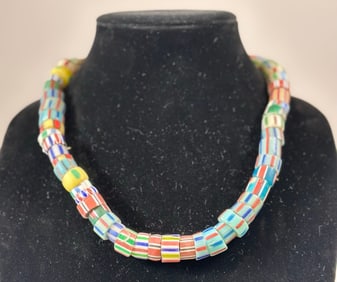 African Trade Bead Necklace