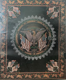 Antique Memorial Painting "Anniversary of Nation`s Birth 1886"