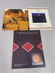 Group of (3) Christie's Sotheby`s Parke Bernet Robert Brunk American Indian Art Catalogs
