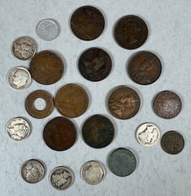 USA, Canada & World Coins; Some with Silver (22)