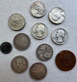 US and World Coins; Some with Silver from  Canada, United Kingdom and China
