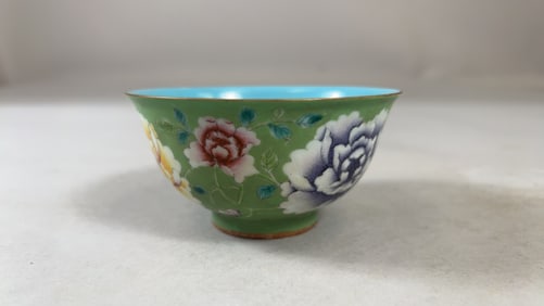 Vintage Floral Decorated Chinese Bowl