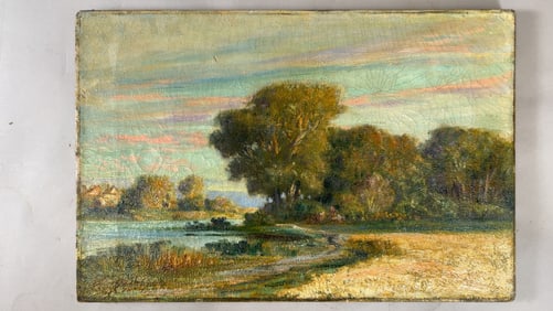 Max Herzog Oil On Canvas American Landscape