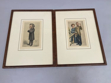 Pair of Vintage Prints Vanity Fair Caricatures