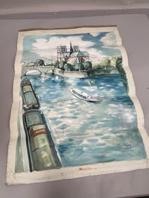 Roderic O. Montagu French Parisien Scene- Unstretched