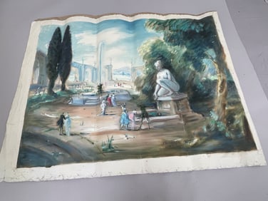 Roderic O. Montagu French Parisien Scene- Unstretched