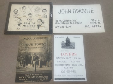 Lot of 4- Vintage Hand Drawn Hand Painted Movie Poster Mockups- Unsigned