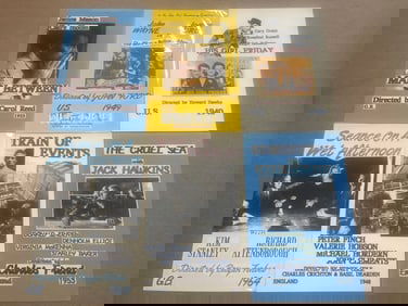 Lot of 6- Vintage Hand Drawn Hand Painted Movie Poster Mockups- Unsigned