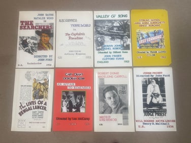 Lot of 8- Vintage Hand Drawn Hand Painted Movie Poster Mockups- Unsigned
