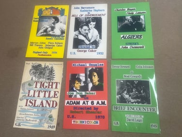 Lot of 6- Vintage Hand Drawn Hand Painted Movie Poster Mockups- Unsigned