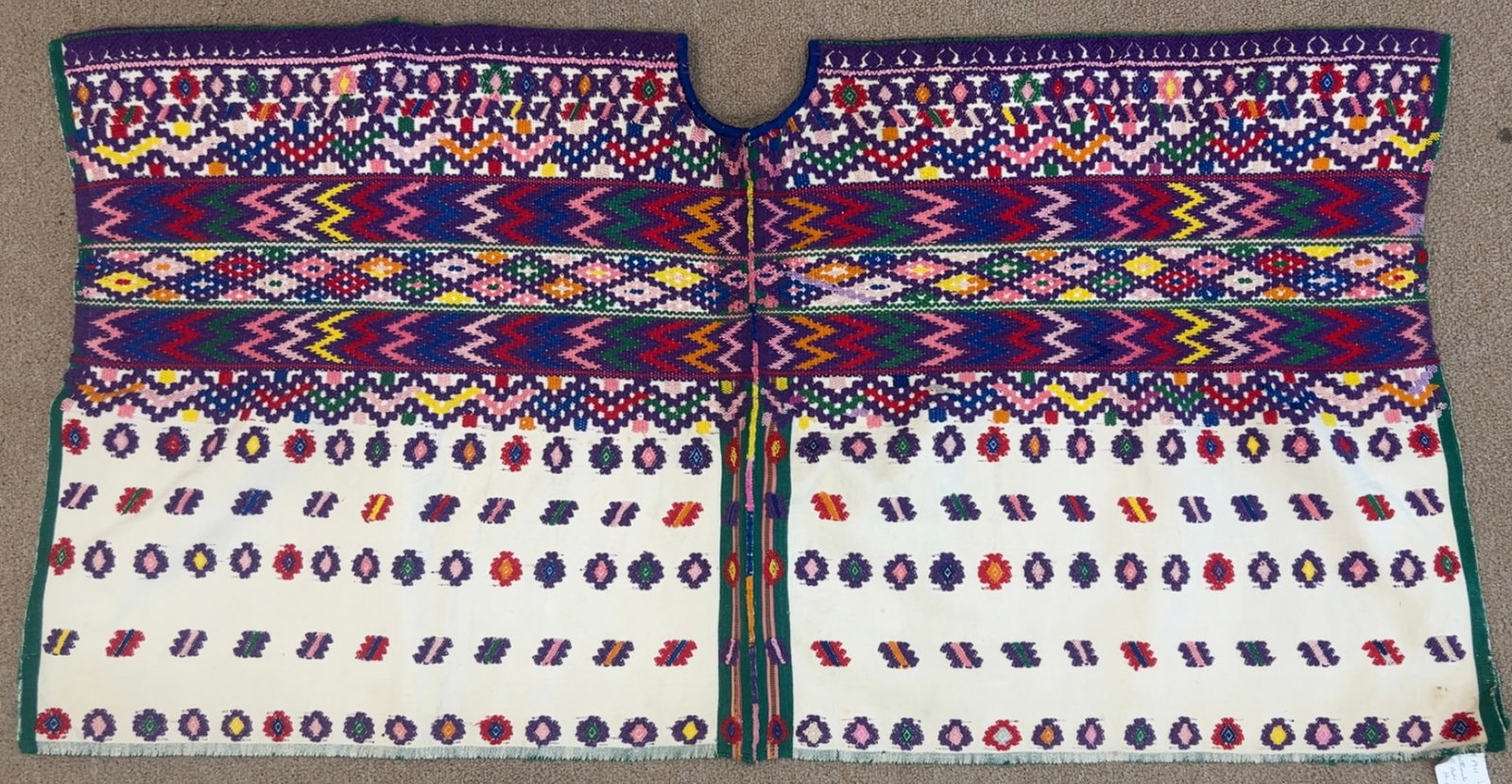Traditional Vintage Guatemalan Huipil - Ex Museum: Traditional Vintage Guatemalan Huipil - Ex Museum. 45" x 23.5". PROVENANCE:From Minneapolis Institute of Art