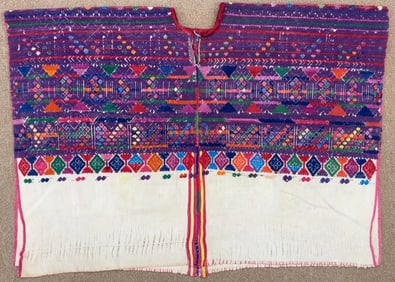 Traditional Vintage Guatemalan Huipil - Ex Museum
