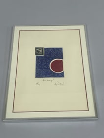 Abstract Woodblock Print