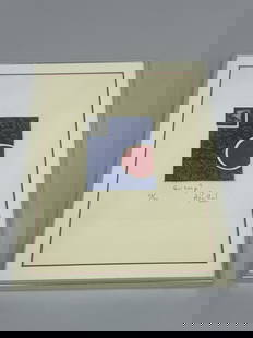 Abstract Woodblock Print: Abstract Woodblock Print. Illegibly signed lower right. Limited print 32 of 40. D: Frame: 12"w x 16"h Sight: 10"w x 14"h