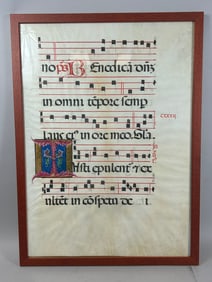 Dual Sided Medieval Latin Manuscript