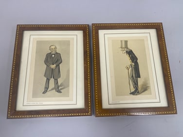 Pair of Vintage Prints in Dorvilliers Photo Frames