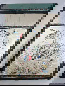 Chinese Silk Mixed Media Embroidery Wall Art