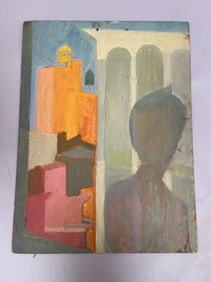 Anita Kahn Abstract Post Modern Painting on Board