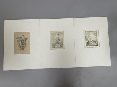 Group of (3) Vintage Etchings