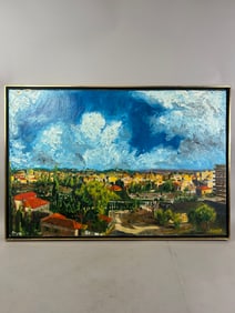 Oil Cityscape on Canvas by Lurie