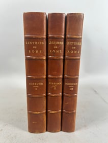 Antique Books "Lectures on Rome" (3 Volumes)