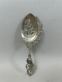 Antique Sterling Silver Serving Spoon