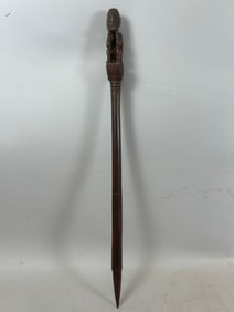 Hand Carved Tribal Ceremonial Staff