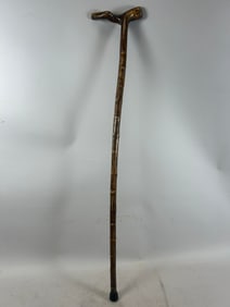 Antique Glazed Wooden Cane
