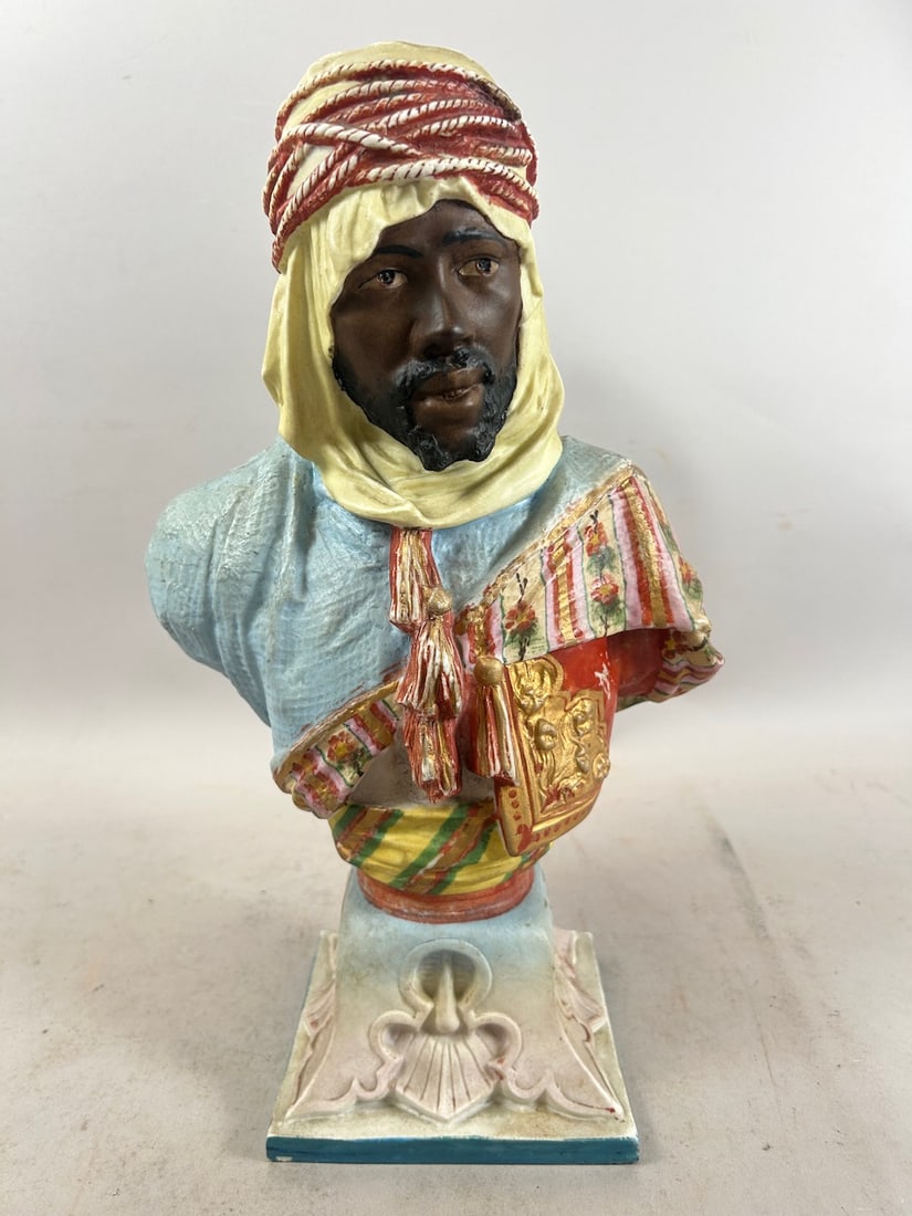 Vintage Bosson Chalkware Bust: Vintage Bosson Chalkware Bust. 14"h x 8.5"w