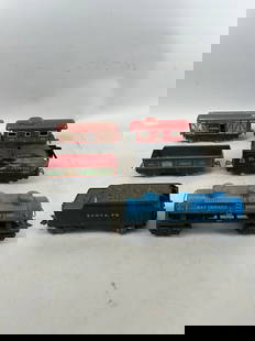 Collection of Model Train Cars: Collection of Model Train Cars. 2.5"h x 2"w x 8.5"l (largest)