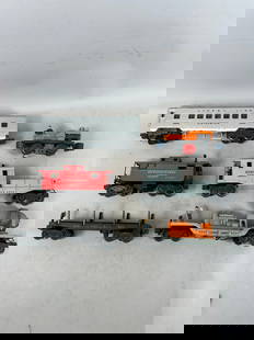 Collection of Lionel Model Train Cars: Collection of Lionel Model Train Cars. 3"h x 2"w x 11.5"l (largest)