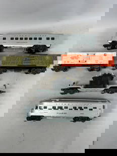 Collection of Lionel Model Train Cars: Collection of Lionel Model Train Cars. 3"h x 2"w x 11.5"l (largest)