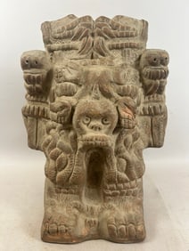 Pre-Columbian-Mesoamerican Style Pottery Sculpture