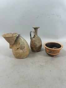 Greek Etruscan Ceramic Pottery Group (3)