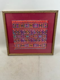 Framed Mayan Textile