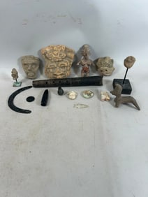 Collection of Pre-Columbian Terracotta, Stone, and Wood Artifacts