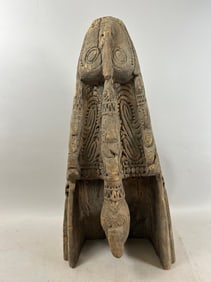 Papua New Guinea Carved Wooden Canoe Prow Stern