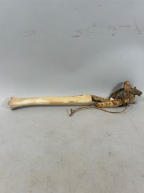 Bone Smoking Pipe and Jawbones