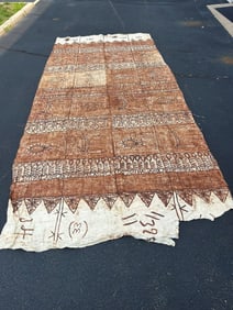 Monumental Oceanic Bark Cloth Textile
