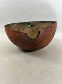 Oceanic Carved Gourd Bowl