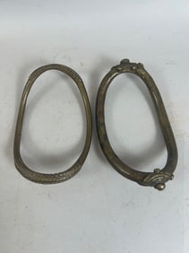 African, Yoruba, Manilla Bronze Currency Bracelets (2)