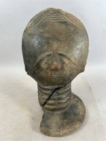 African, Ghana, Akan Memorial Terracotta Head