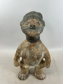African, Ghana Akan Memorial Ancestor Terracotta Figure