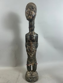 African, Baule, Ivory Coast, Wood Carved Male Figure