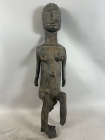 West African Wood Carved Figure, Possibly Luba or Hemba